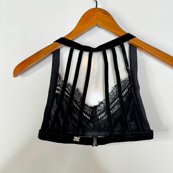 For Love and Lemons Skivvy Collection Black Bralette Size Small - Picture 2 of 3